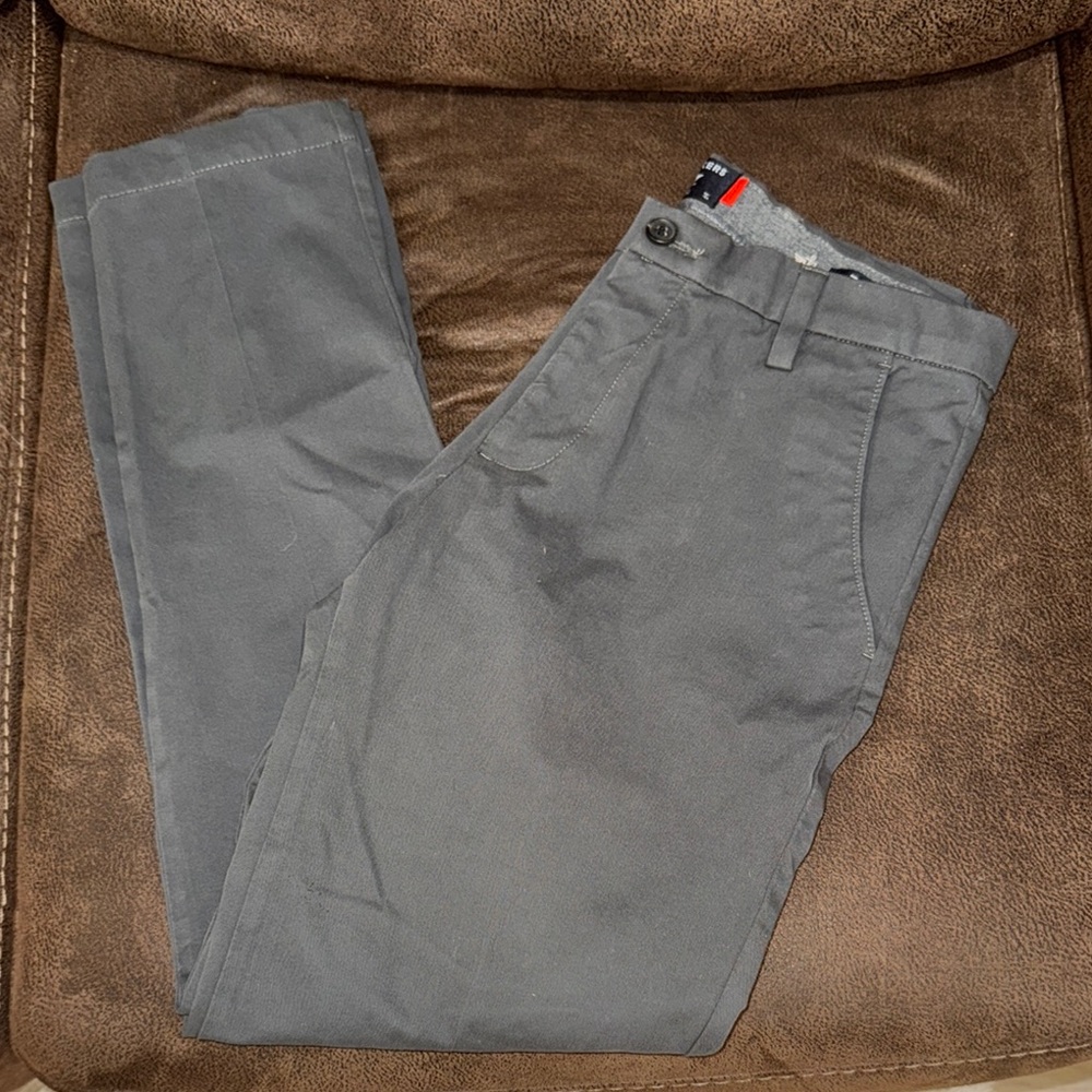 Dockers Gray Chinos Straight Leg Cotton Blend